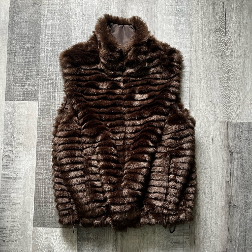 Fuax Fur Reversible Vest Size XS